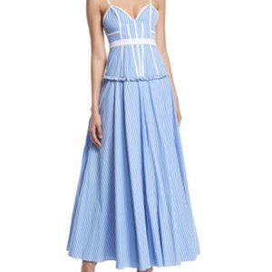 FAME & PARTNERS THE MORROW STRIPED CORSET DRESS sz 10